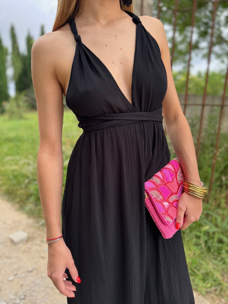 ROBE LONGUE KAMEA BLACK