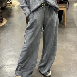 PANTALON MÉLOU VELOUR GRIS