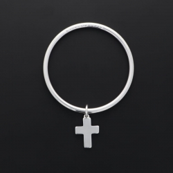 BRACELET SECRET DE CUIR JONC CROIX