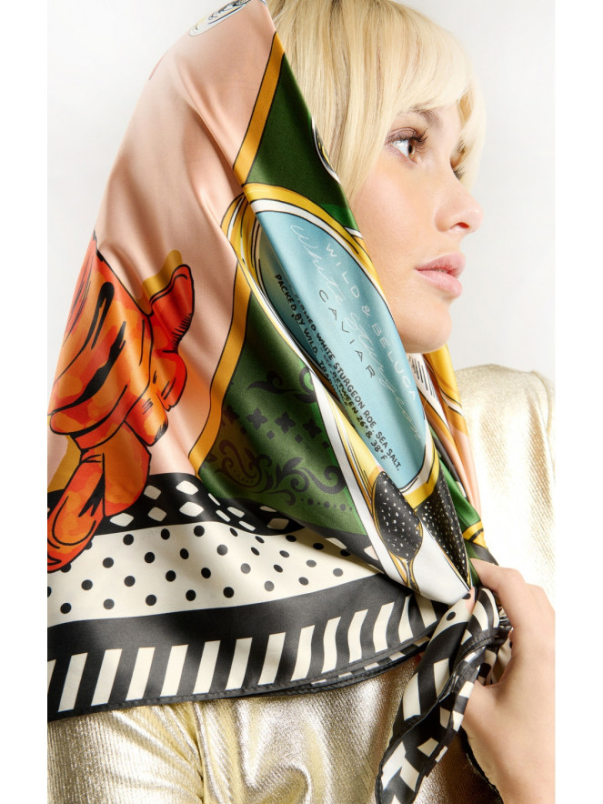 FOULARD WILD MEDIUM CHAMPAGNE ET CAVIAR