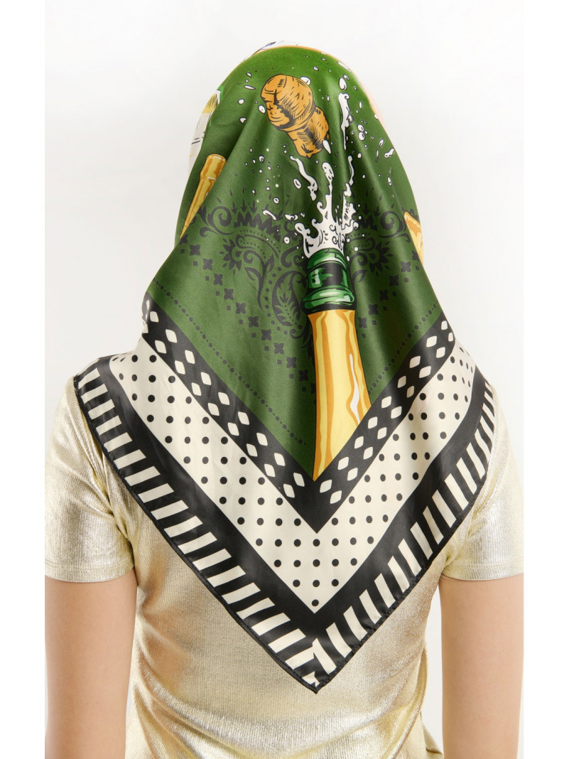 FOULARD WILD MEDIUM CHAMPAGNE ET CAVIAR