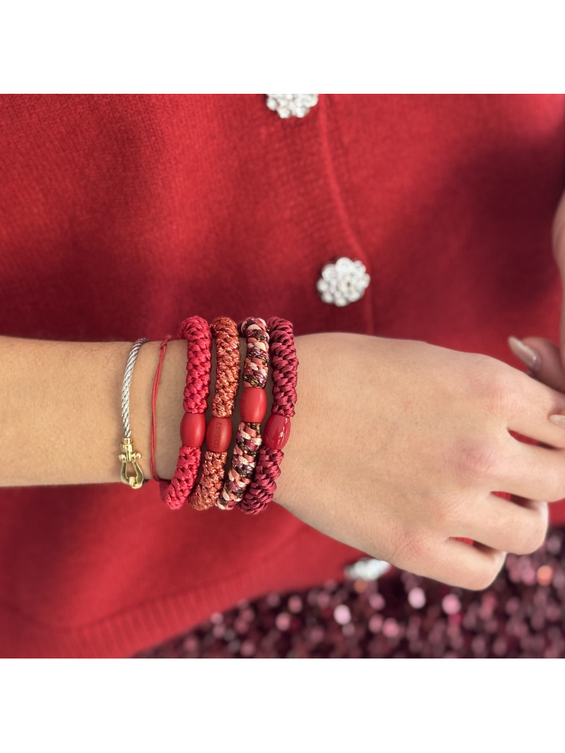 BRACELET CHOUCHOU KKNEKKI RED lot de 4