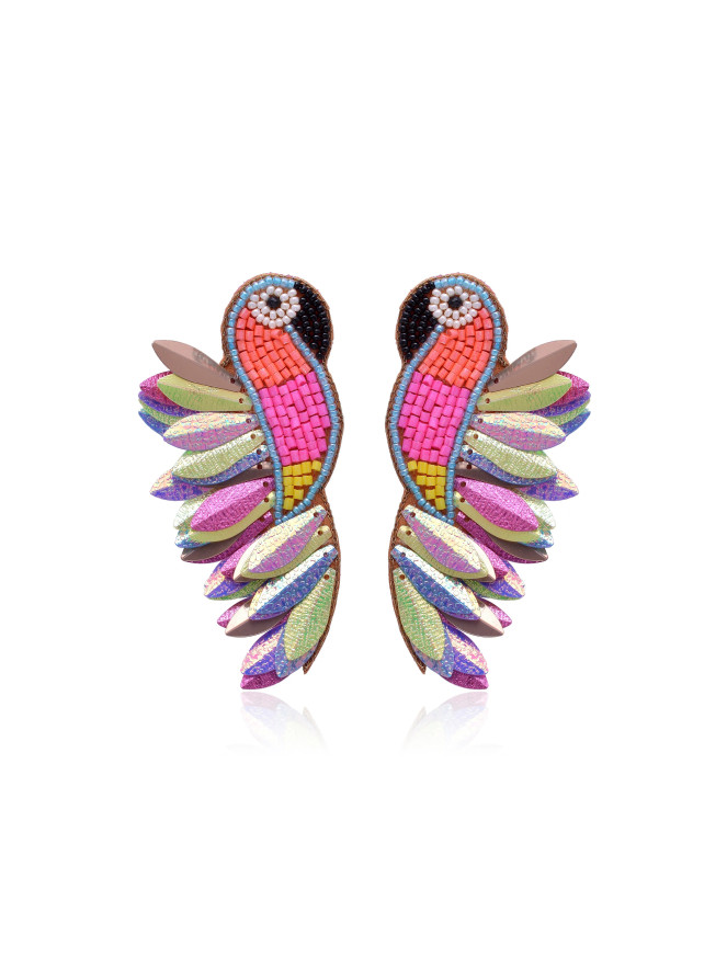 BOUCLES D'OREILLES OISEAU DE PARADIS