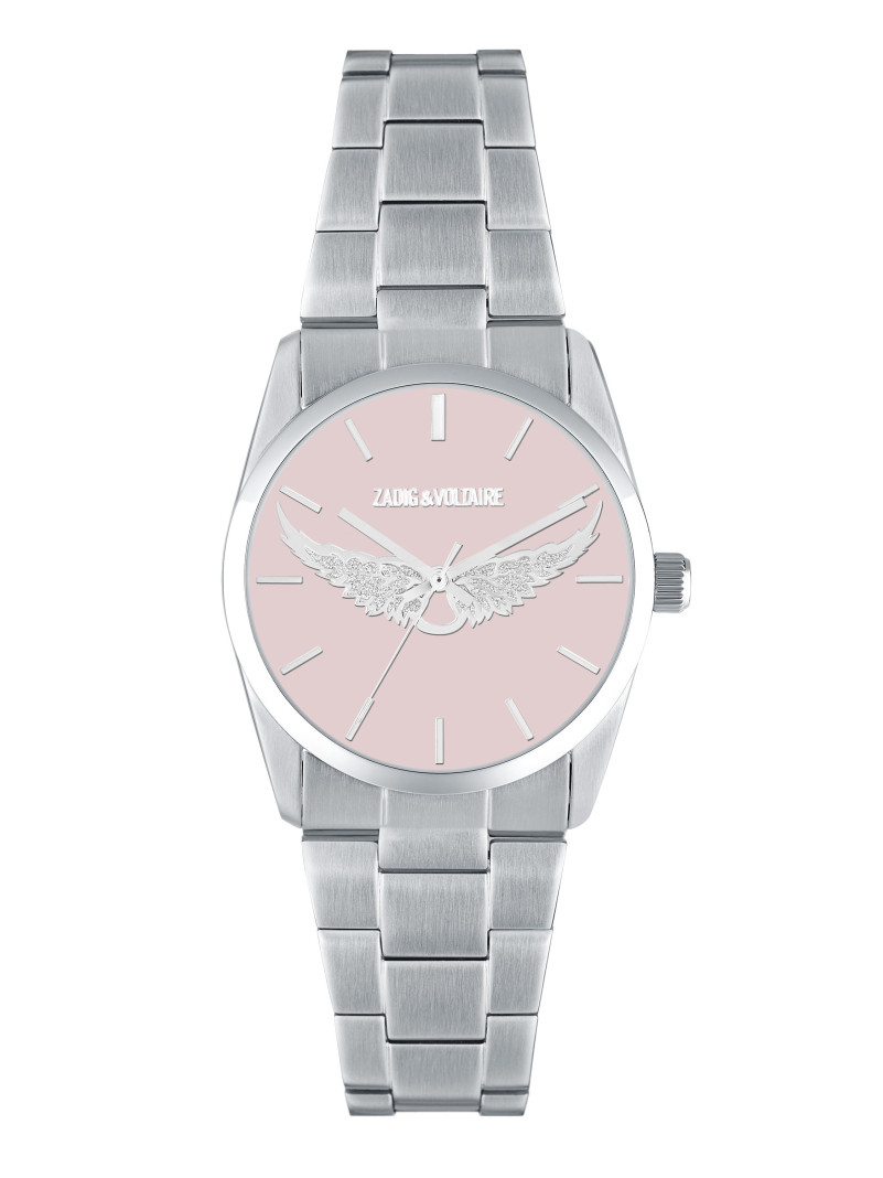 montre femme Zadig et voltaire rose clair avec des ailes ZVW1109