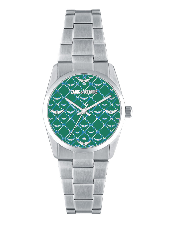 MONTRE ZADIG ET VOLTAIRE MONOGRAMME VERT ZVW1101