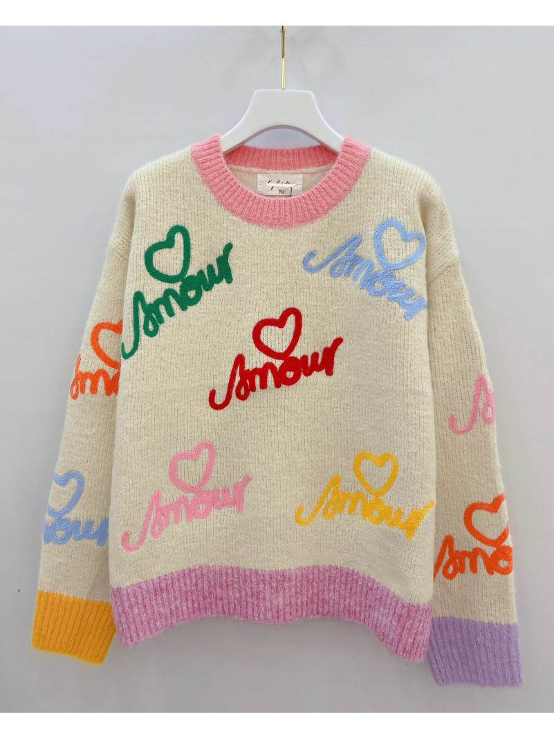 PULL AMOUR MULTICOLORE