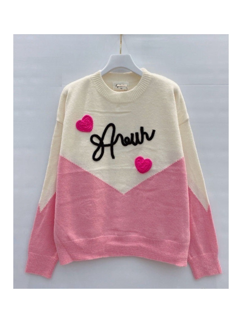 PULL AMOUR VANILLE FRAISE