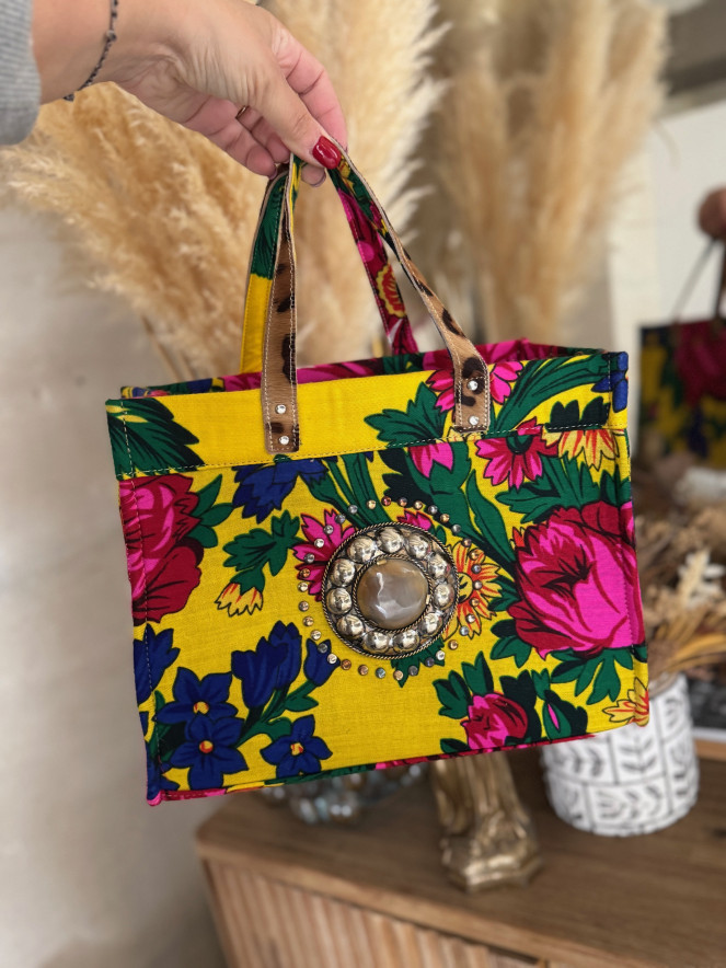 SAC CABAS FLEURS